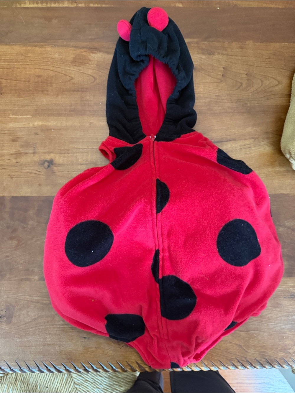 Carter's Red and Black Ladybug Fleece Hoodie Costume